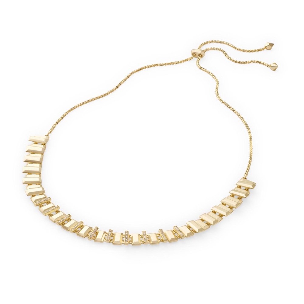 Kendra Scott Harper Gold Pavé Adjustable Choker Necklace